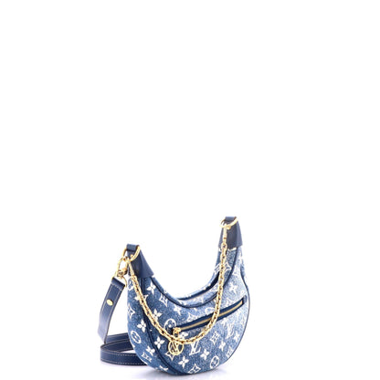 Loop Handbag Monogram Jacquard Denim