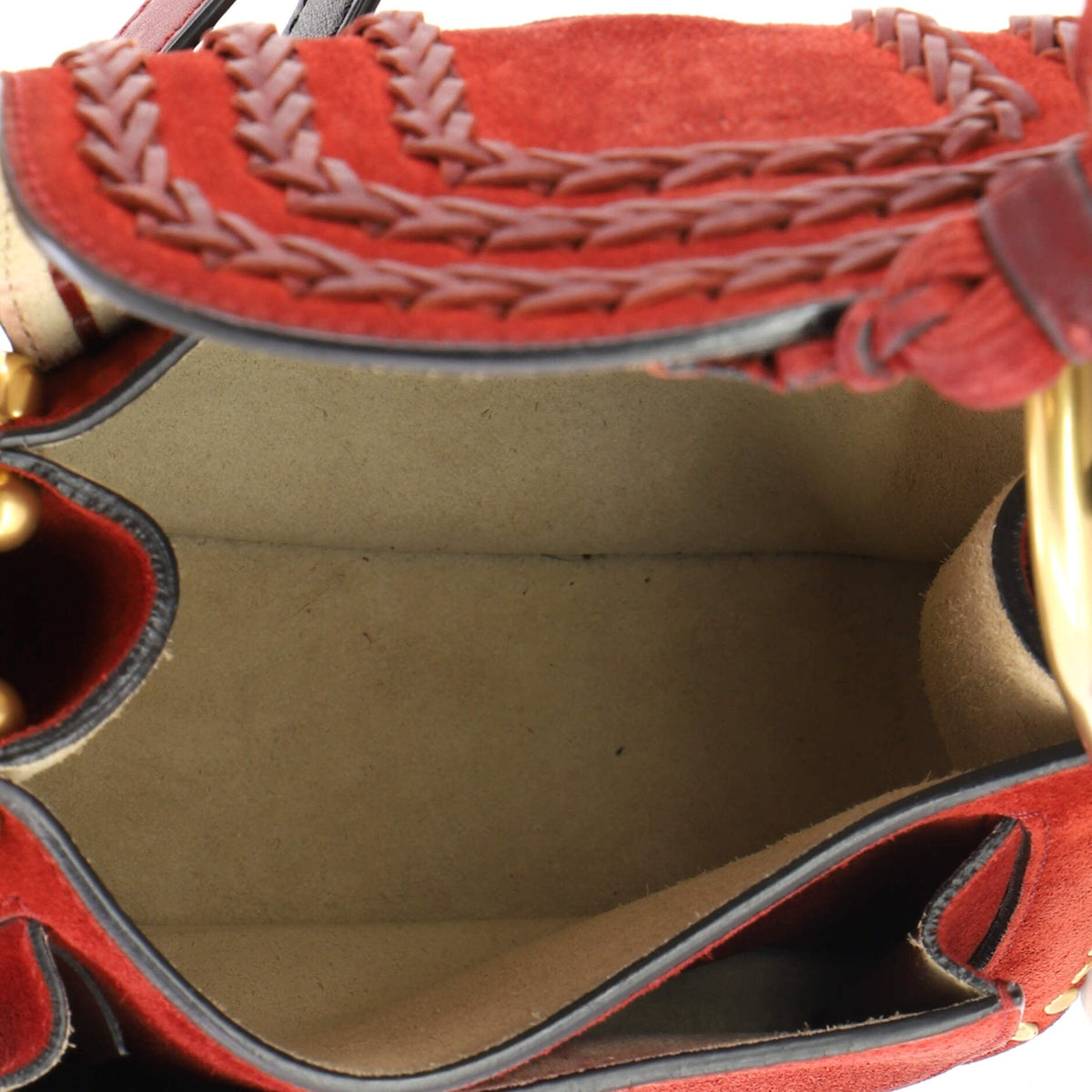 Hudson Handbag Whipstitch Suede Mini