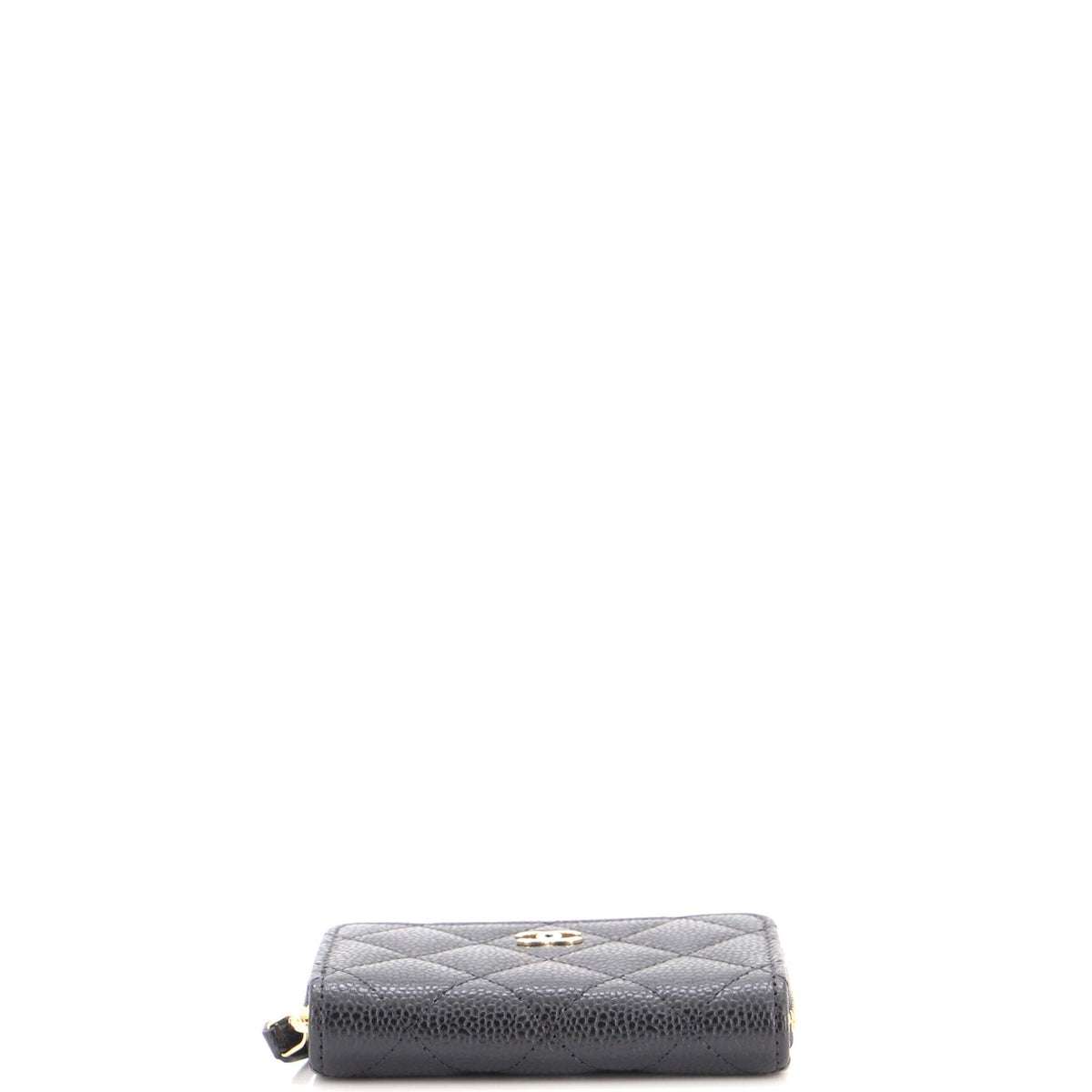 CC Zip Coin Purse Quilted Caviar Small