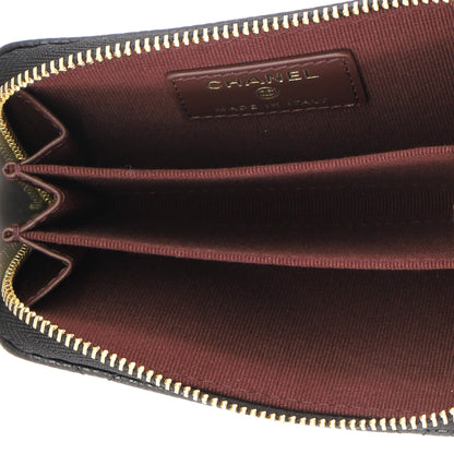 CC Zip Coin Purse Quilted Caviar Small