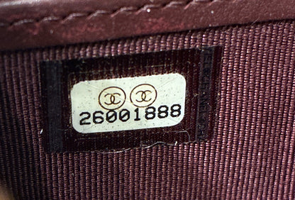 Zip Around Wallet Quilted Caviar Long