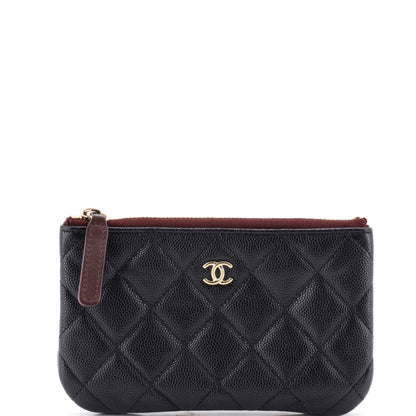 Classic O Case Pouch Quilted Caviar Mini