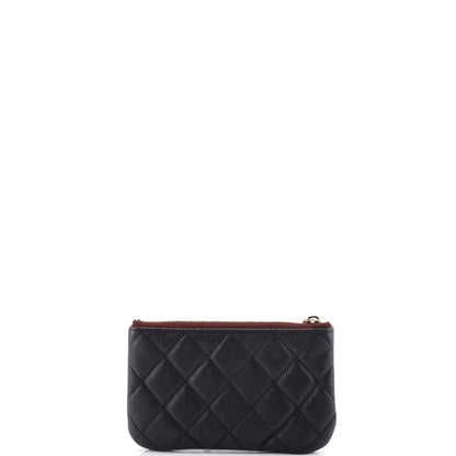 Classic O Case Pouch Quilted Caviar Mini