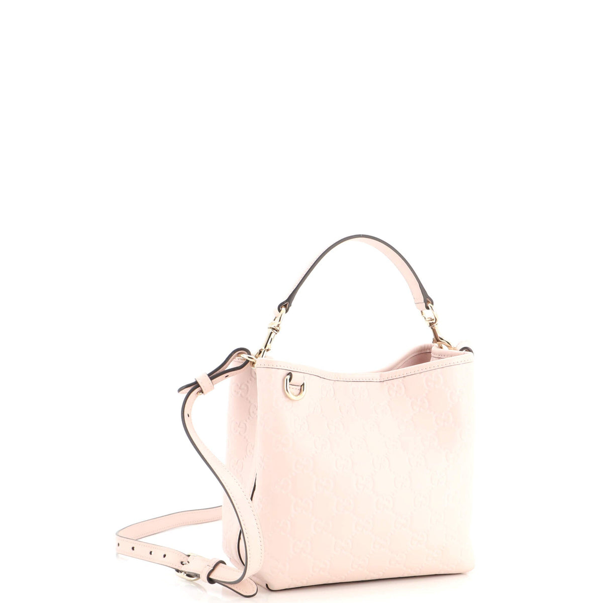 GG Emblem Bucket Bag GG Embossed Leather Small
