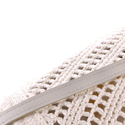 Paula's Ibiza Bracelet Pouch Raffia with Leather