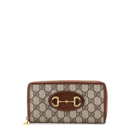 Horsebit 1955 Zip Around Wallet GG Coated Canvas Long