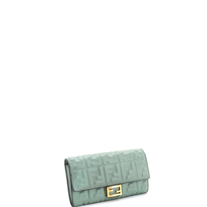 Baguette Continental Wallet Zucca Embossed Leather