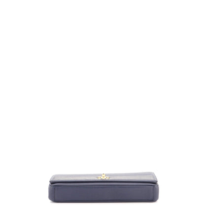 Captain Gold Clutch Embroidered Caviar