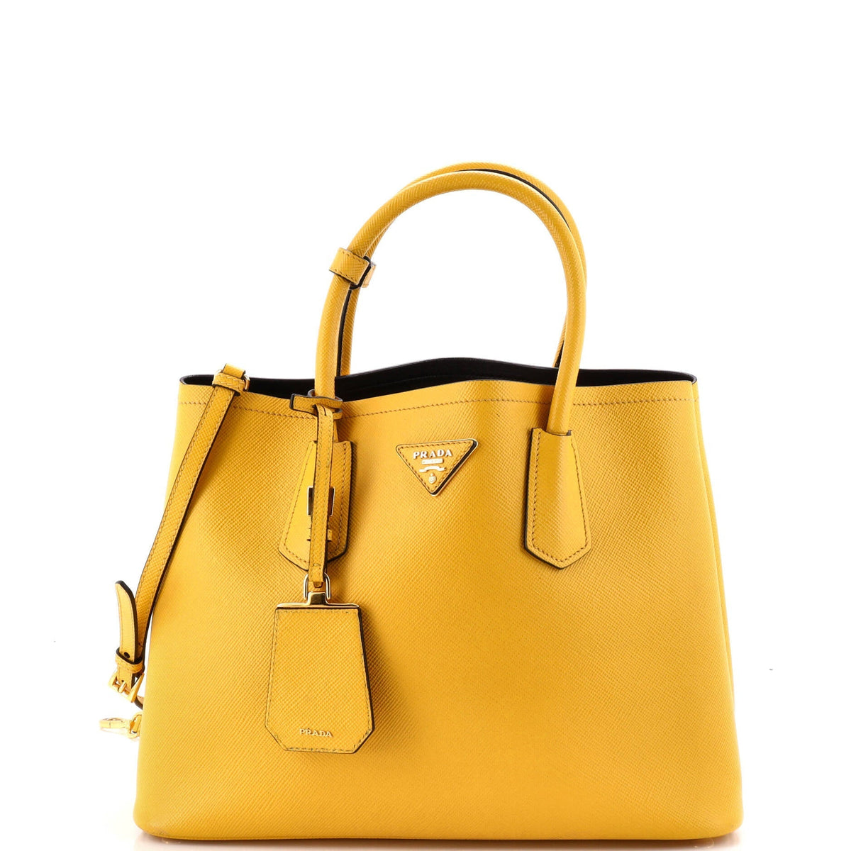 Cuir Double Tote Saffiano Leather Medium