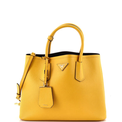 Cuir Double Tote Saffiano Leather Medium