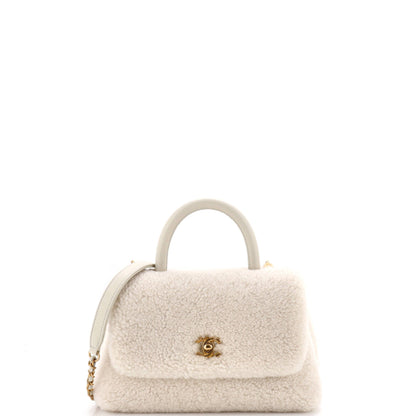 Coco Top Handle Bag Shearling Small