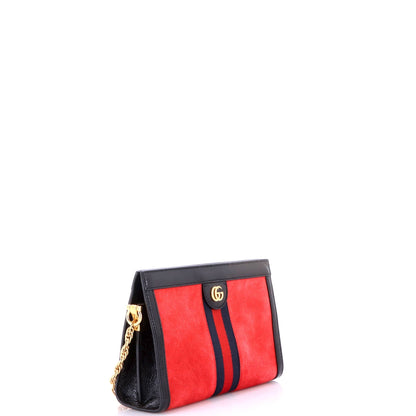 Ophidia Chain Shoulder Bag Suede Medium