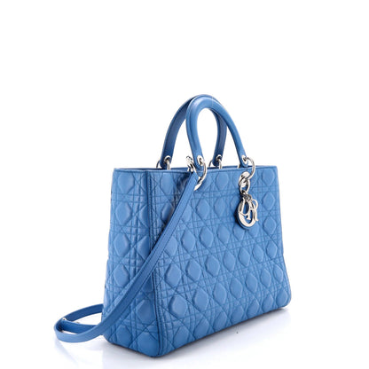Vintage Lady Dior Bag Cannage Quilt Lambskin Large