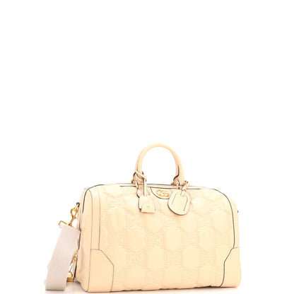 Convertible Boston Top Handle Bag GG Matelasse Leather Medium