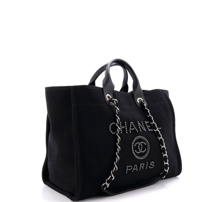 Deauville Tote Pearl Embellished Canvas Medium
