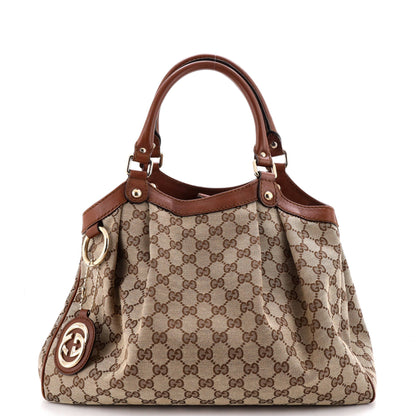 Sukey Tote GG Canvas with Leather Medium