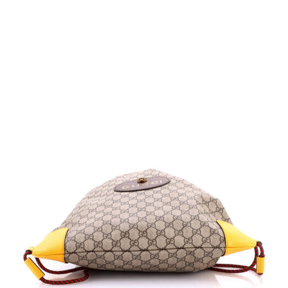 Neo Vintage Drawstring Backpack GG Coated Canvas Large