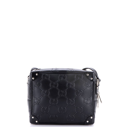 Square Shoulder Bag GG Embossed Perforated Leather