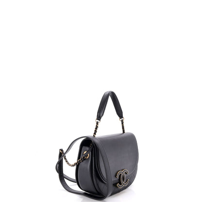 Coco Curve Flap Messenger Calfskin and Quilted Goatskin Small
