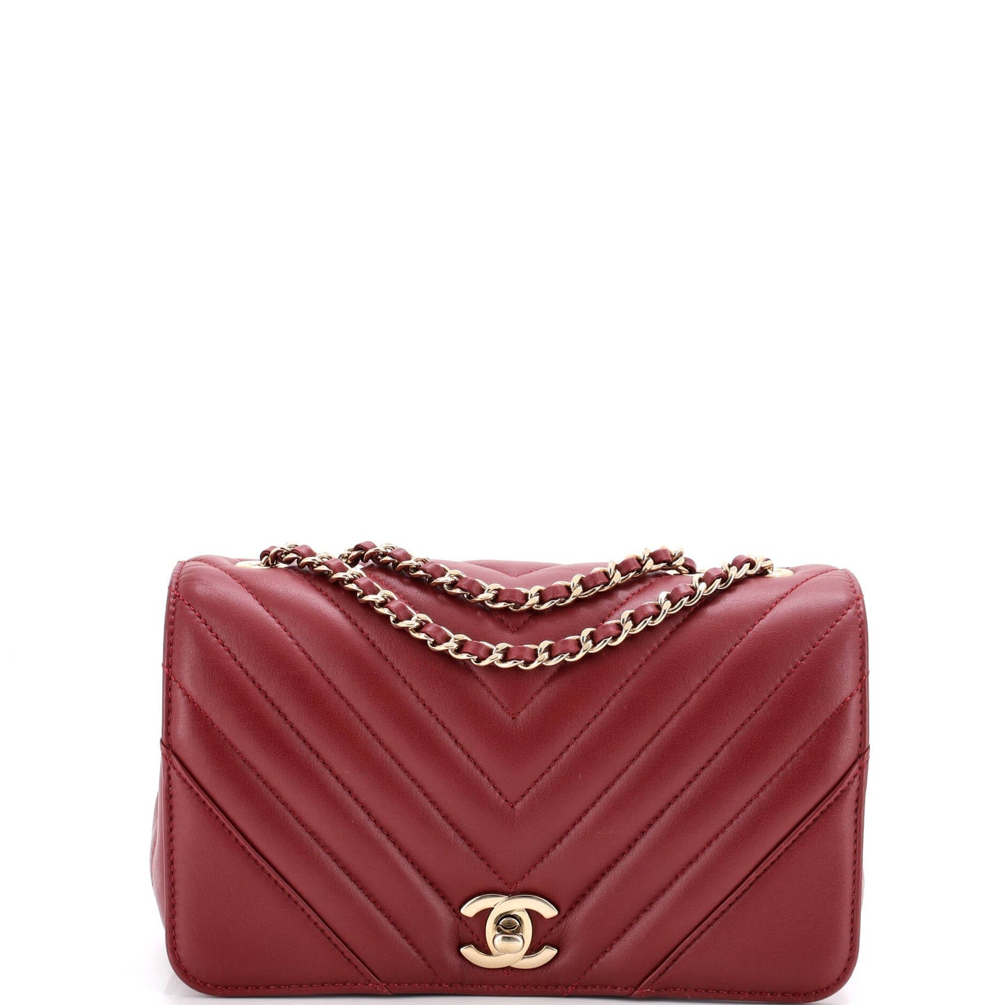 Statement Flap Bag Chevron Calfskin Mini