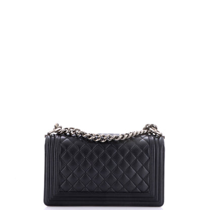 Boy Flap Bag Quilted Caviar Old Medium
