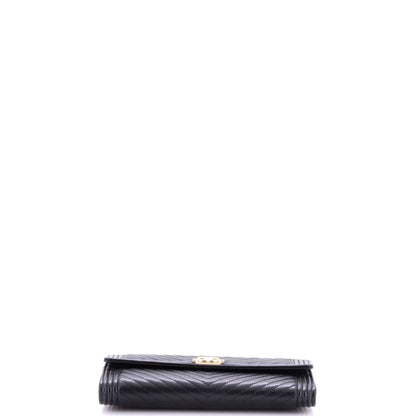 Boy Flap Wallet Chevron Caviar Long