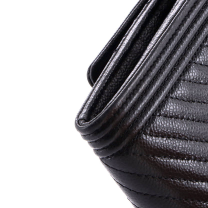 Boy Flap Wallet Chevron Caviar Long