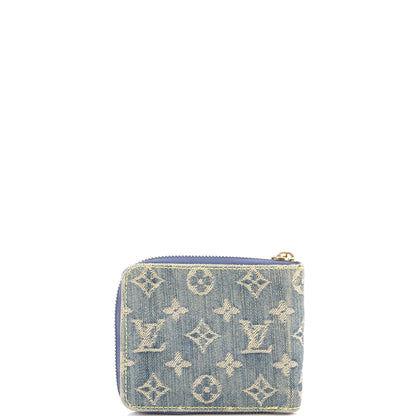 Zip Wallet Monogram Denim Compact