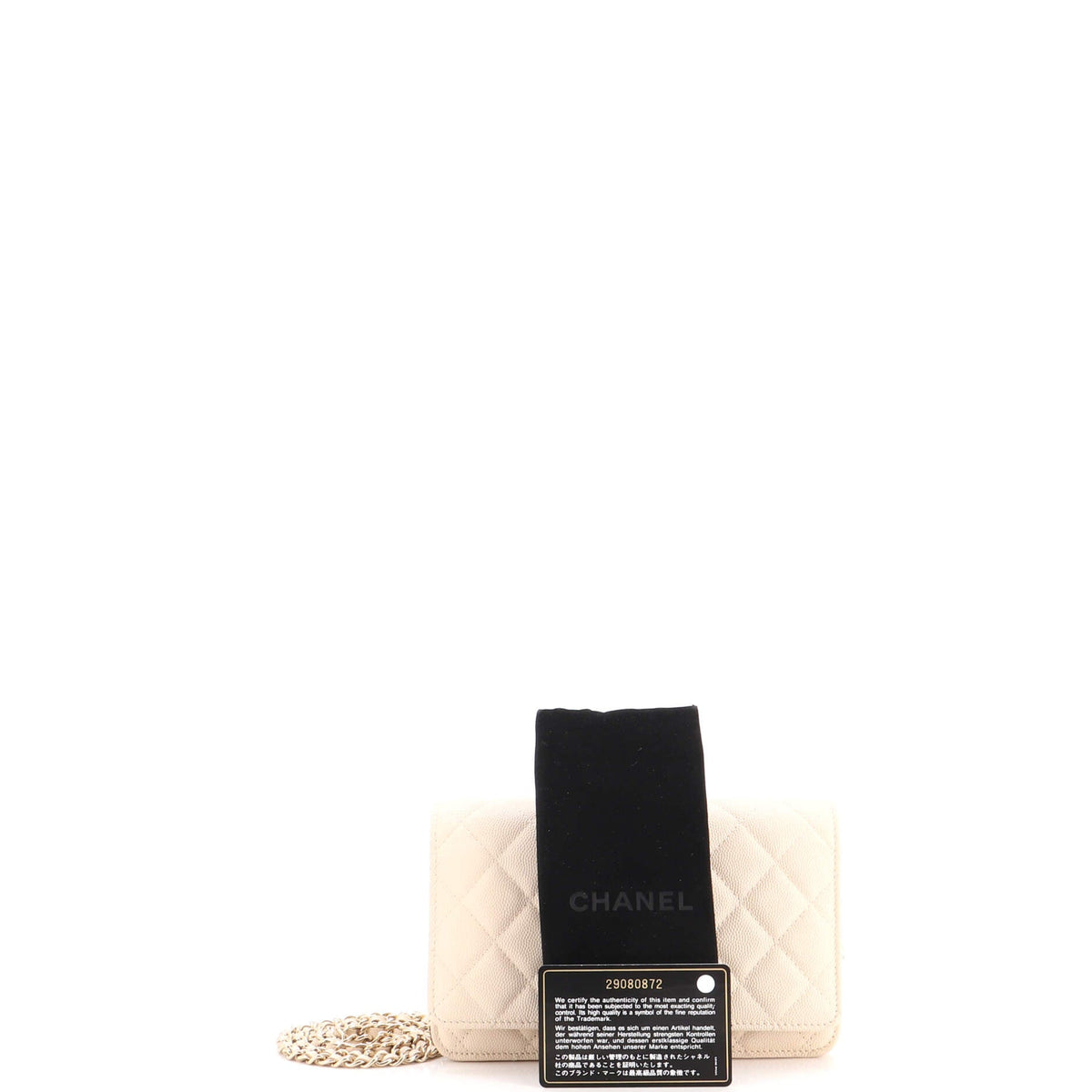 Wallet on Chain Quilted Caviar