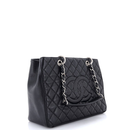 Grand Shopping Tote Quilted Caviar