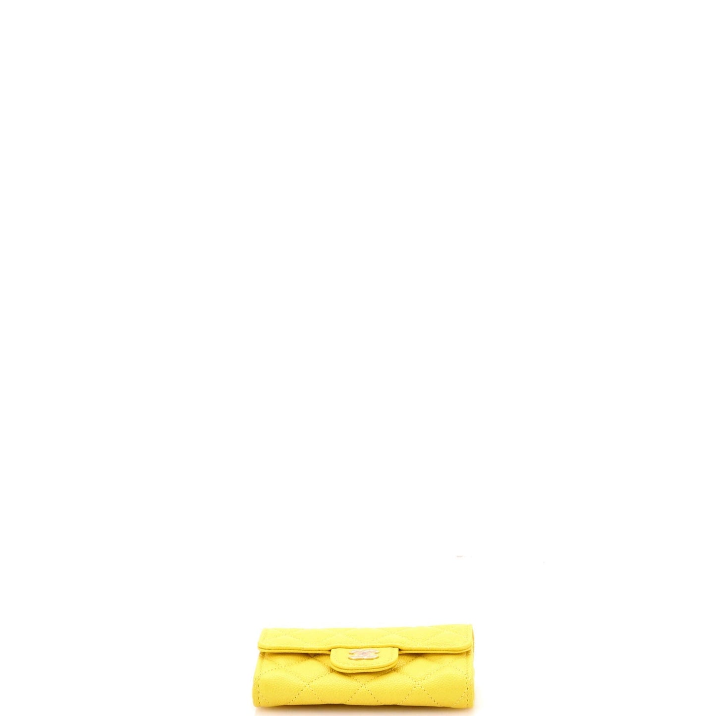 Classic Flap Card Case Quilted Caviar