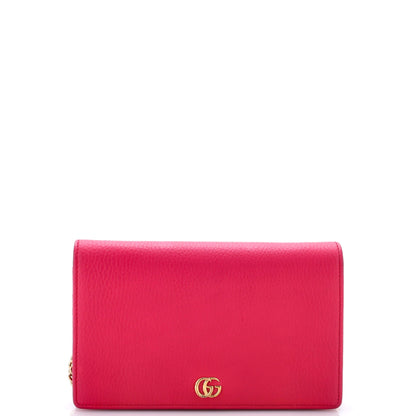 Petite GG Marmont Chain Wallet Leather Mini
