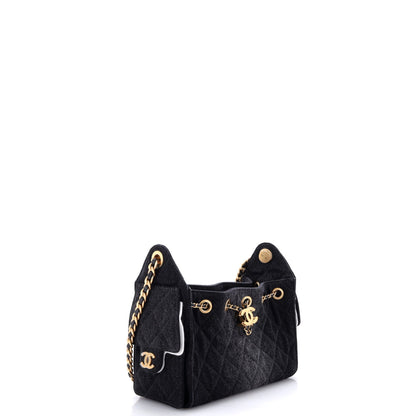 25 Hobo Bag Quilted Denim Mini