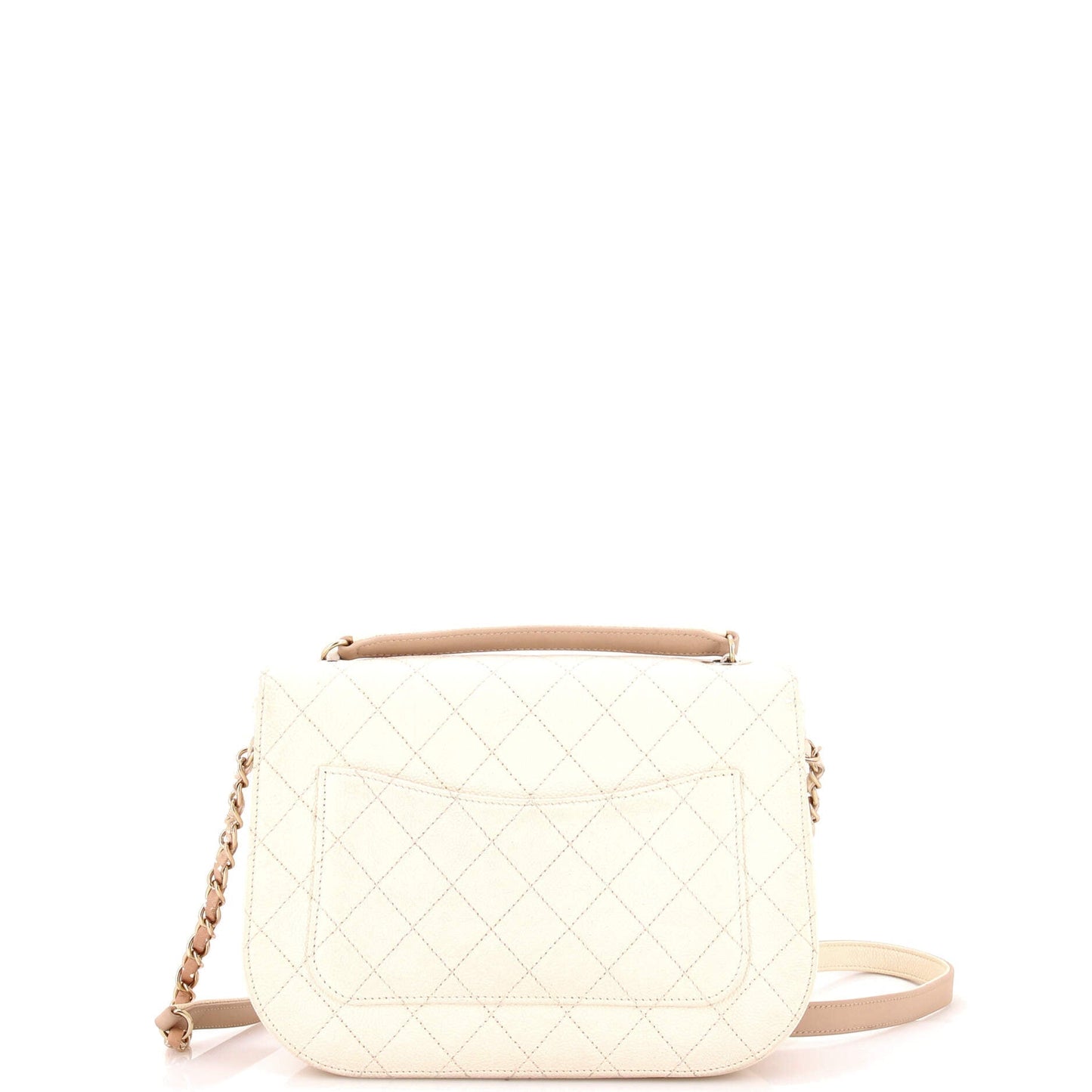 Thread Around Flap Bag Quilted Caviar Medium