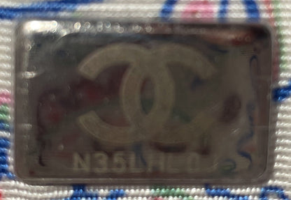 Textured CC Wallet on Chain Quilted Caviar
