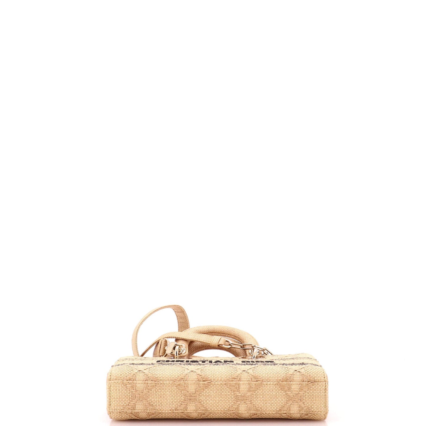 Lady D-Joy Bag Cannage Embroidered Raffia Medium