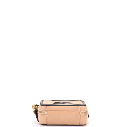 Filigree Vanity Case Quilted Caviar Small
