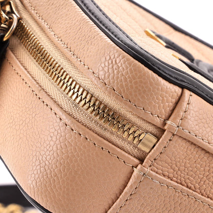 Filigree Vanity Case Quilted Caviar Small