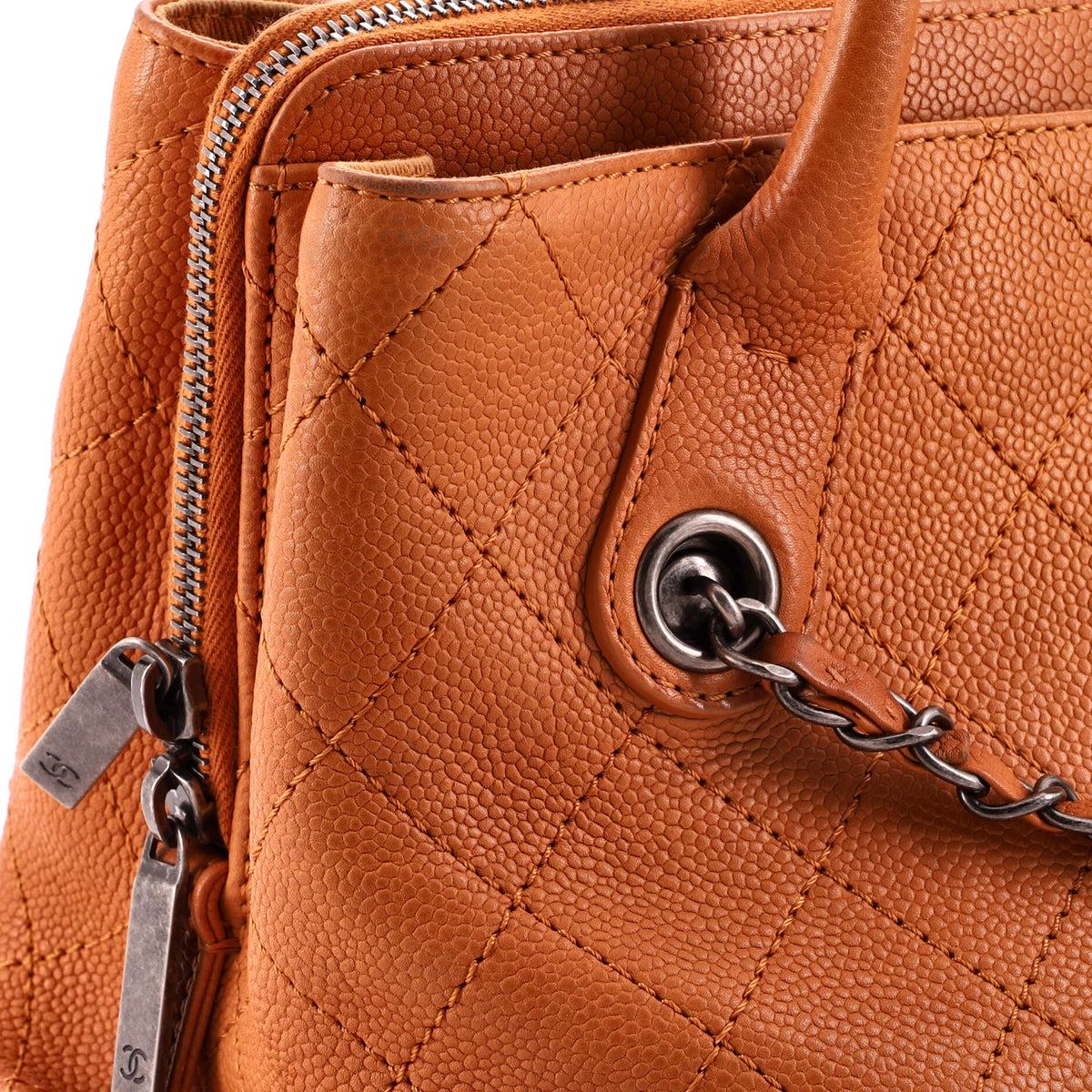 Urban Shopping Tote Quilted Caviar Small