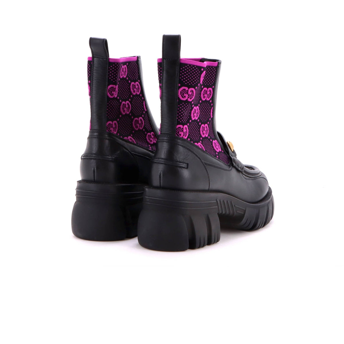 Women's Quebec Horsebit Chelsea Boots Leather with GG Elastic