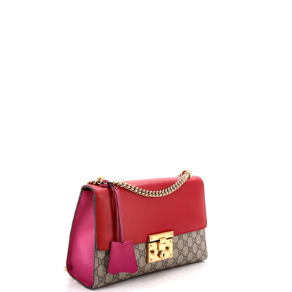 Padlock Shoulder Bag GG Coated Canvas and Leather Medium
