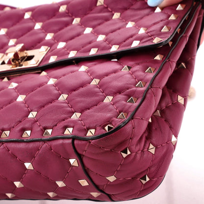 Rockstud Spike Flap Bag Quilted Leather Medium