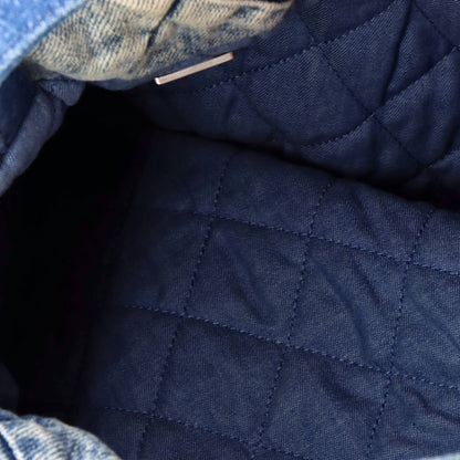 22 Chain Backpack Quilted Denim Medium