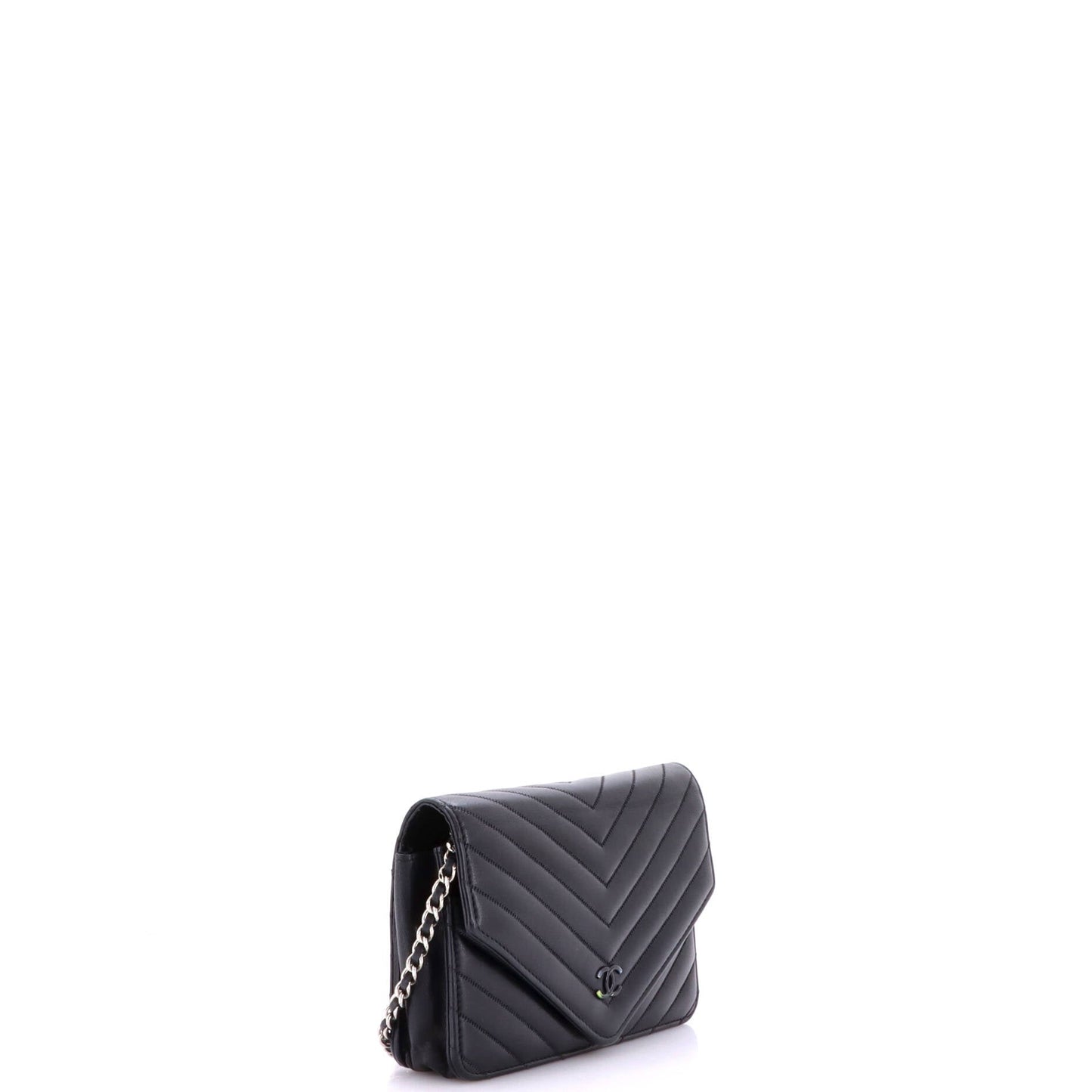 Envelope Wallet on Chain Chevron Sheepskin