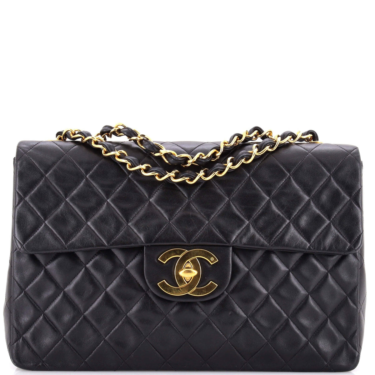 Vintage Classic Single Flap Bag Quilted Lambskin Maxi