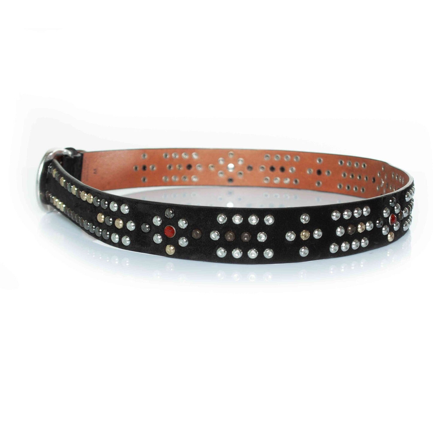 Isabel Marant, Black suede belt with multicoloured studs