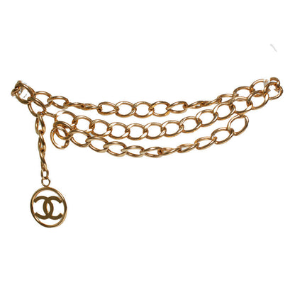 Chanel, gold plated metal 93 belt - necklace with cc logo