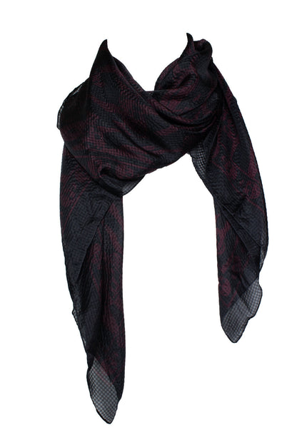 Alexander McQueen, sheer skull printed scarf