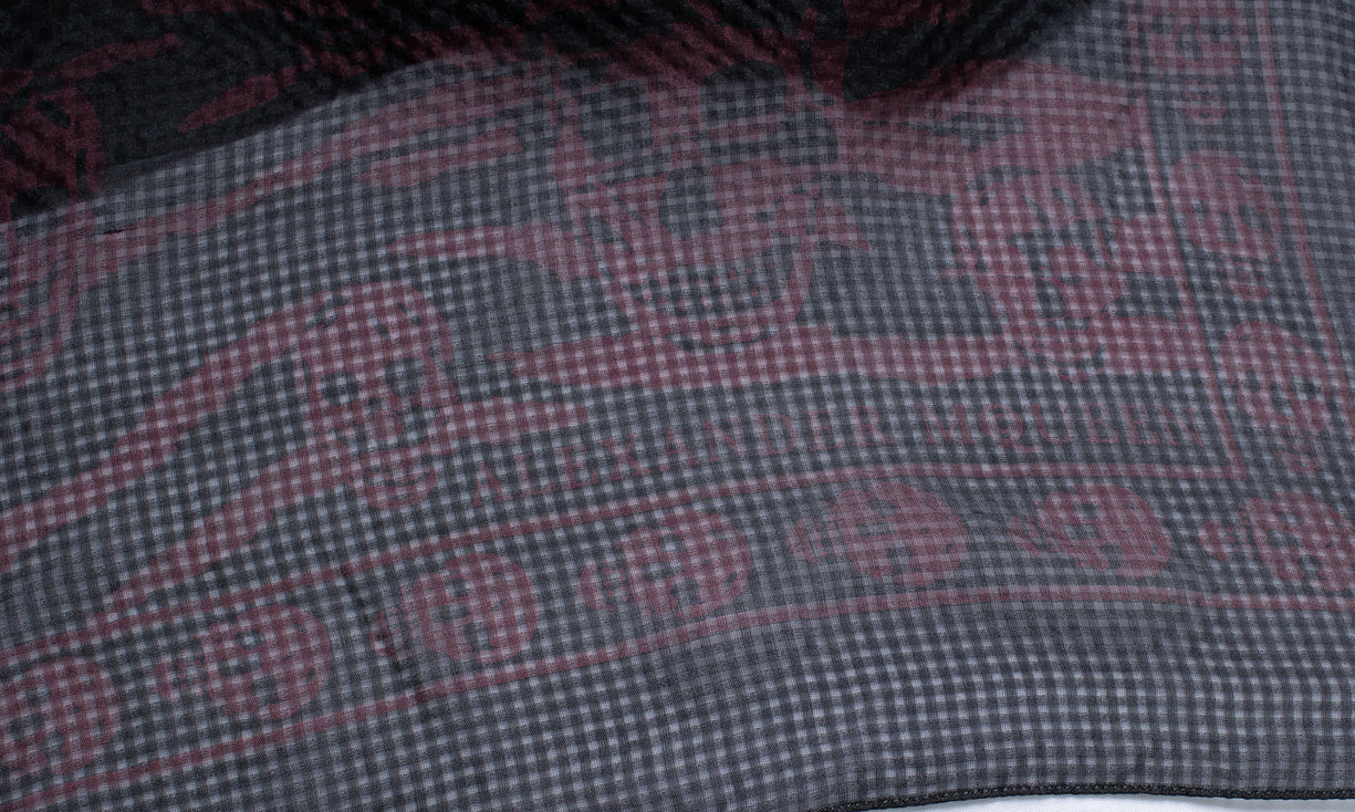 Alexander McQueen, sheer skull printed scarf