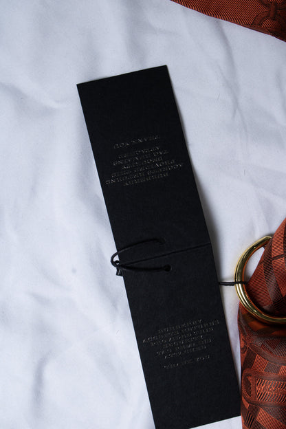 Burberry, orange tie scarf